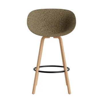 Mat Bar Armchair armchair 75 cm - Seaweed-beech-black steel - Normann Copenhagen