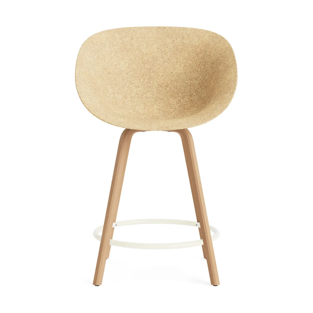 Mat Bar Armchair bar stool 65 cm, Hemp-beech-cream steel Normann Copenhagen