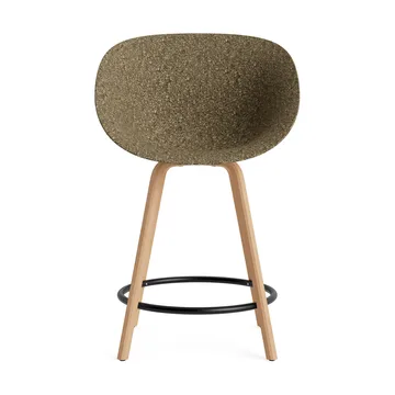 Mat Bar Armchair bar stool 65 cm - Seaweed-beech-black steel - Normann Copenhagen