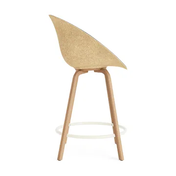 Mat Bar Armchair front-upholstered 65 cm - Remix 133-hemp-beech-cream steel - Normann Copenhagen