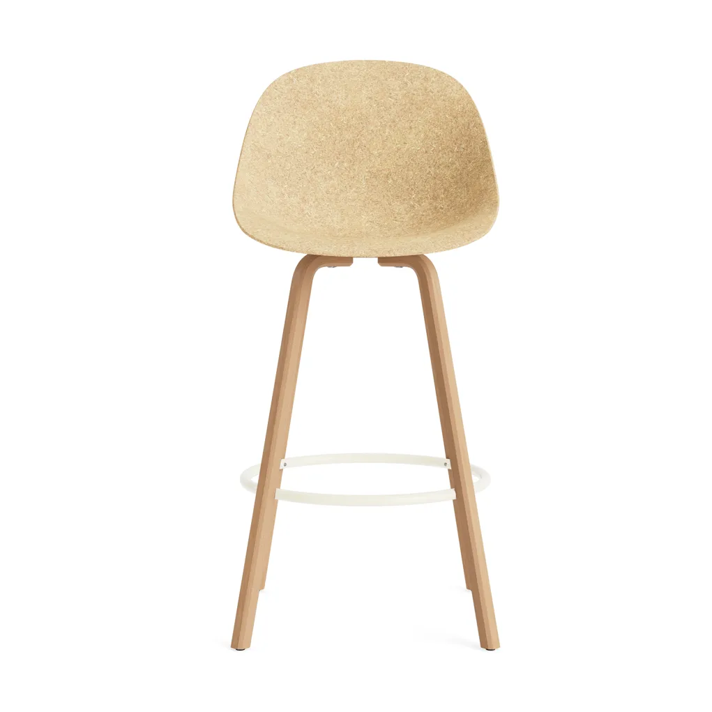 Mat Bar Chair bar stool 75 cm, Hemp-beech-cream steel Normann Copenhagen