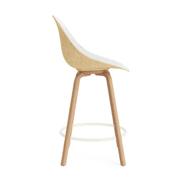 Mat Bar Chair bar stool front upholstered 65 cm - Hallingdal 110-hemp-beech-cream steel - Normann Copenhagen