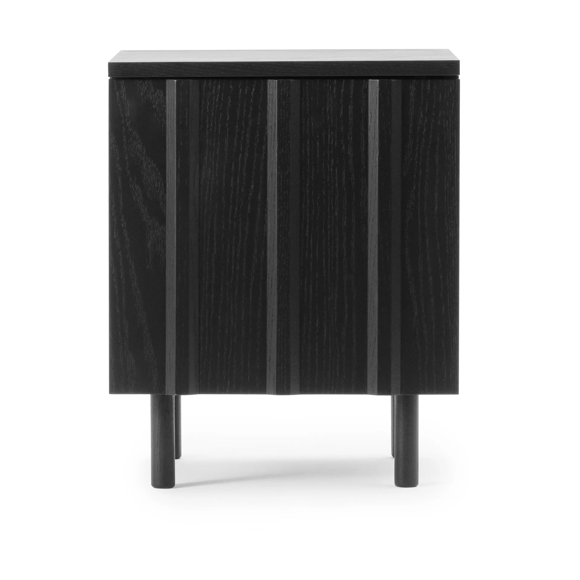 Rib bedside table, Soft black, 52x42x40 cm Normann Copenhagen