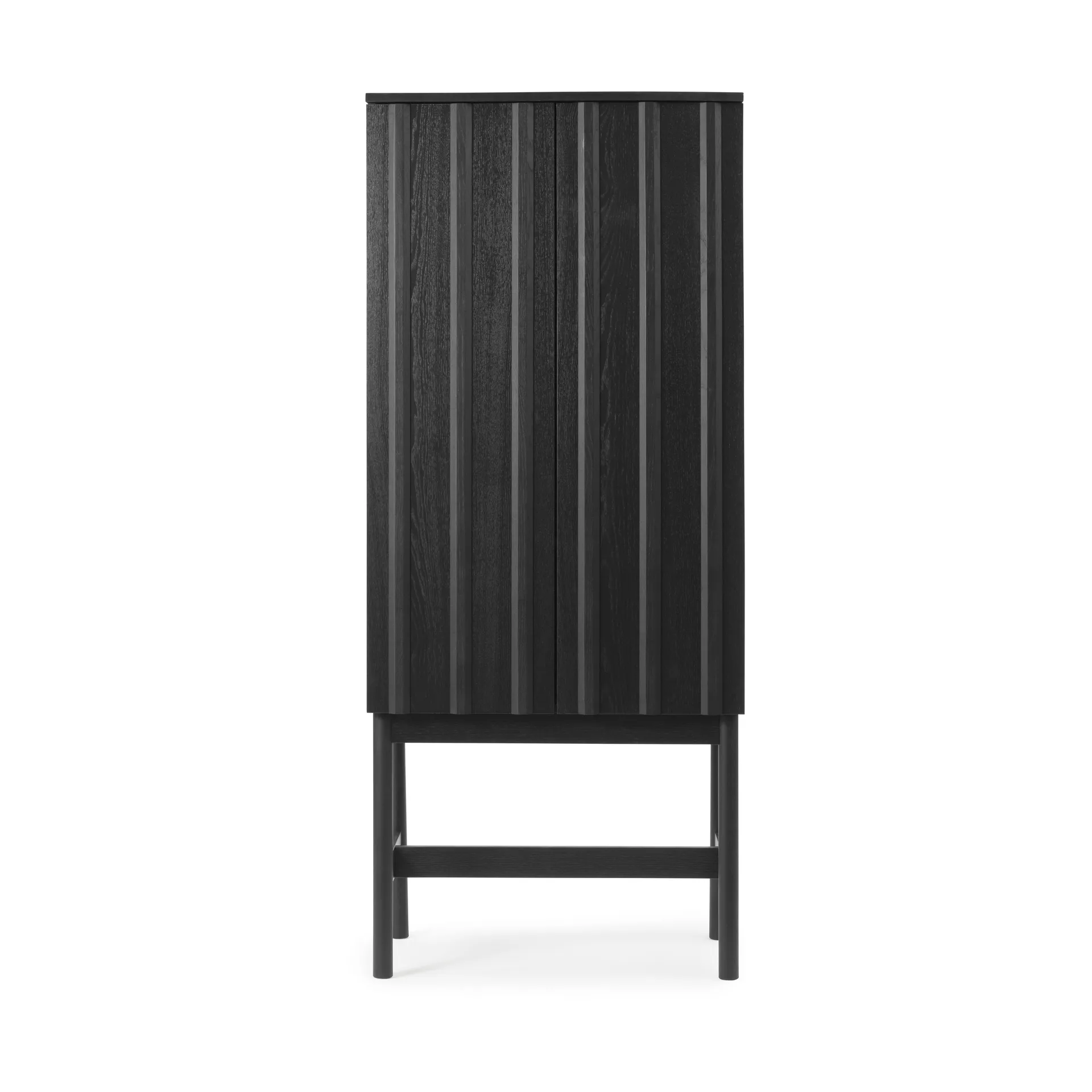 Rib cabinet, Soft black, 166.5x70x43 cm Normann Copenhagen