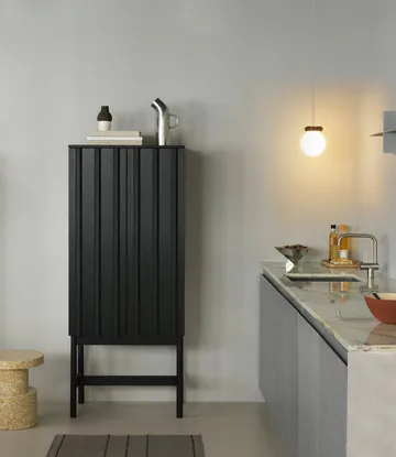 Rib cabinet - Soft black, 166.5x70x43 cm - Normann Copenhagen
