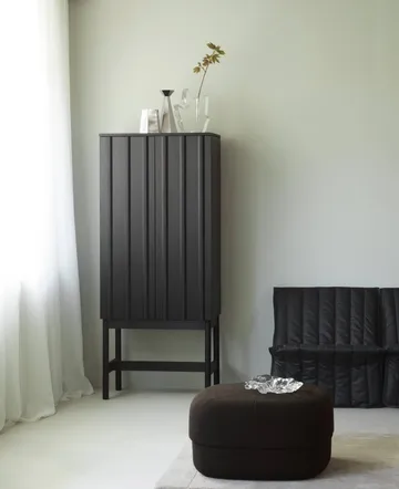 Rib cabinet - Soft black, 166.5x70x43 cm - Normann Copenhagen