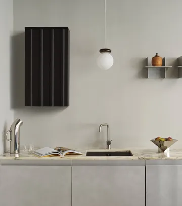 Rib wall cabinet - Soft black, 73x40x23 cm - Normann Copenhagen