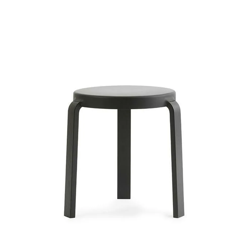 Tap stool, Black, black oak legs Normann Copenhagen