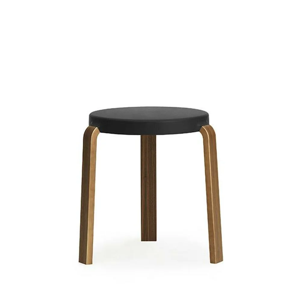 Tap stool, Black, walnut legs Normann Copenhagen