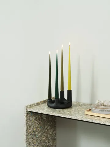 Trin candle holder - Black, Ø17.7x11.8 cm - Normann Copenhagen