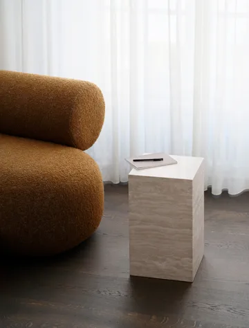Cubism side table - Travertine, 30x30x50 cm - NORR11