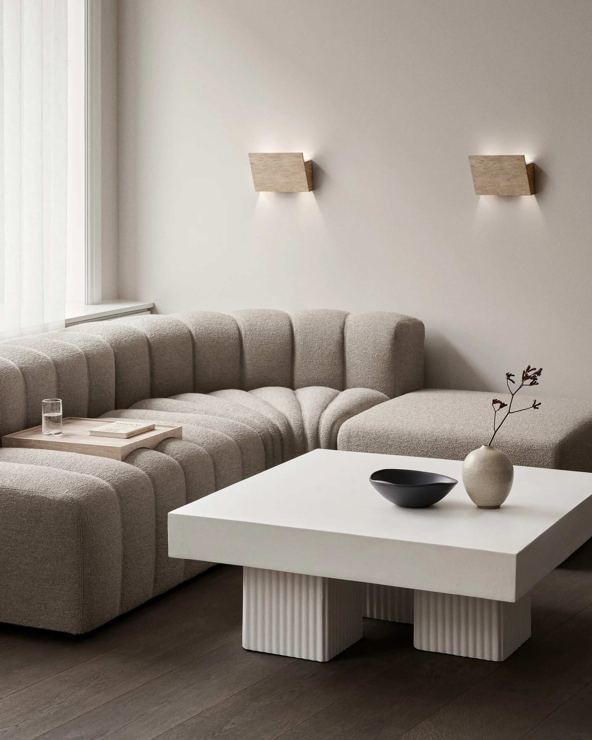 Gallery wall lamp, Travertine NORR11