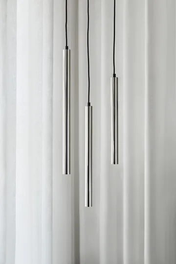 Pipe pendant lamp - Polished steel, large - NORR11