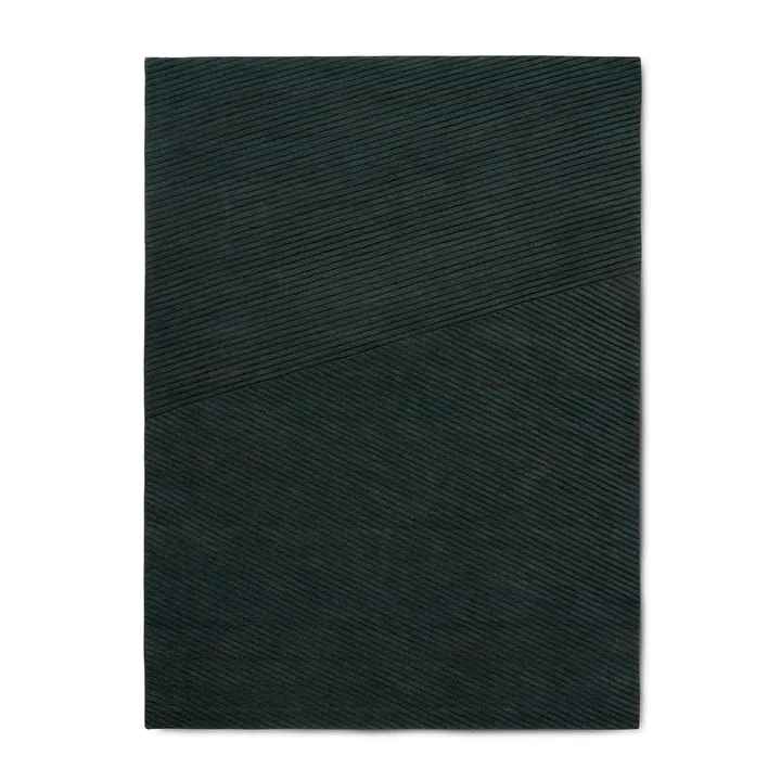 Row rug medium 170x240 cm - Dark green - Northern