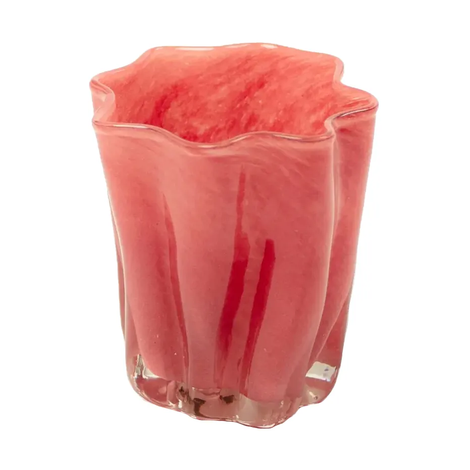 Tess candle holder Ø10 cm, Raspberry Olsson & Jensen