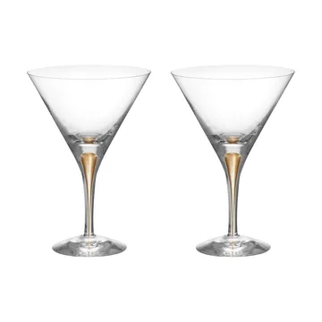 Intermezzo martini glass 25 cl 2-pack - Gold - Orrefors