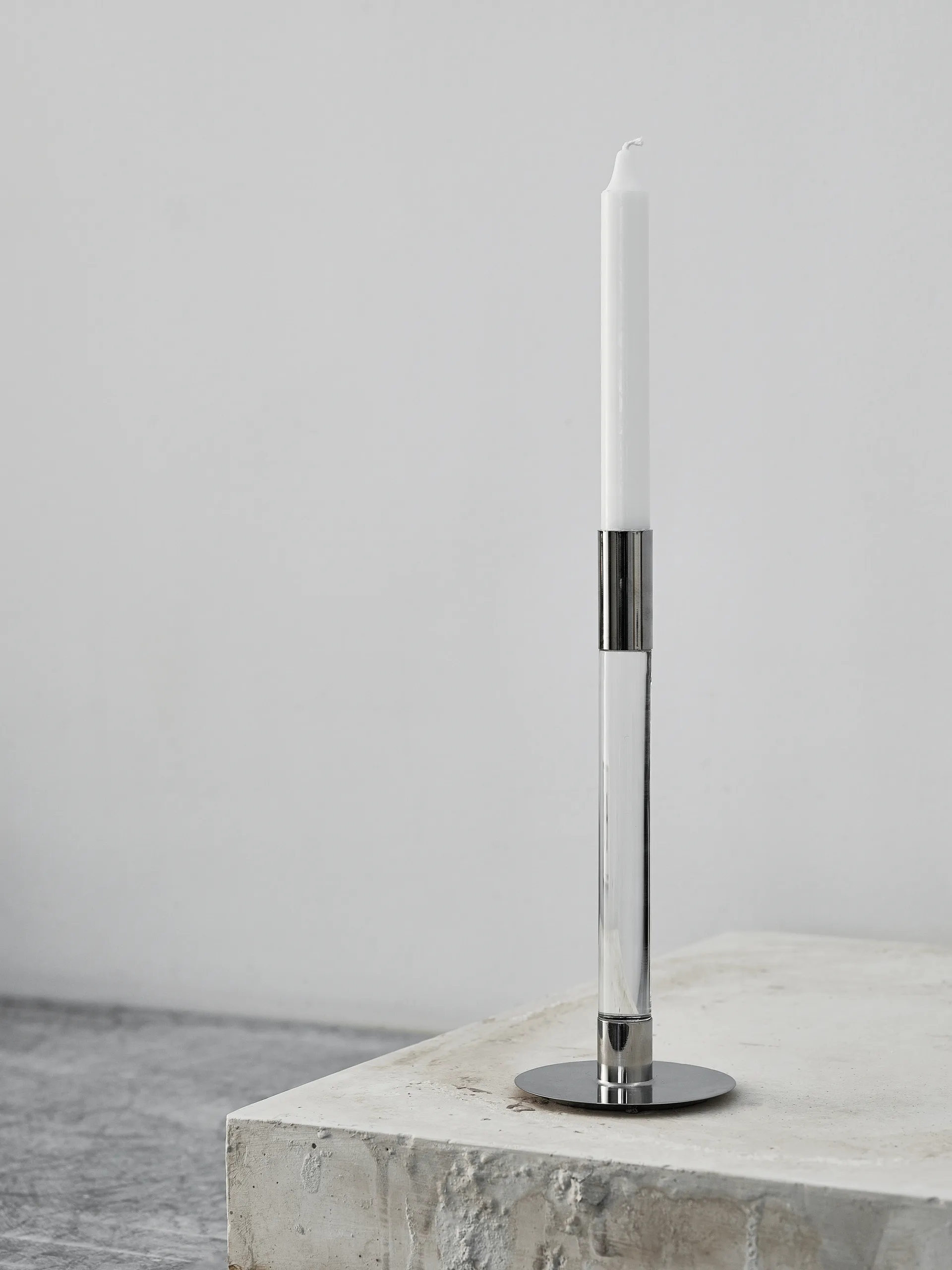 Lumiere candle stick 26.5 cm 2-pack, Clear Orrefors