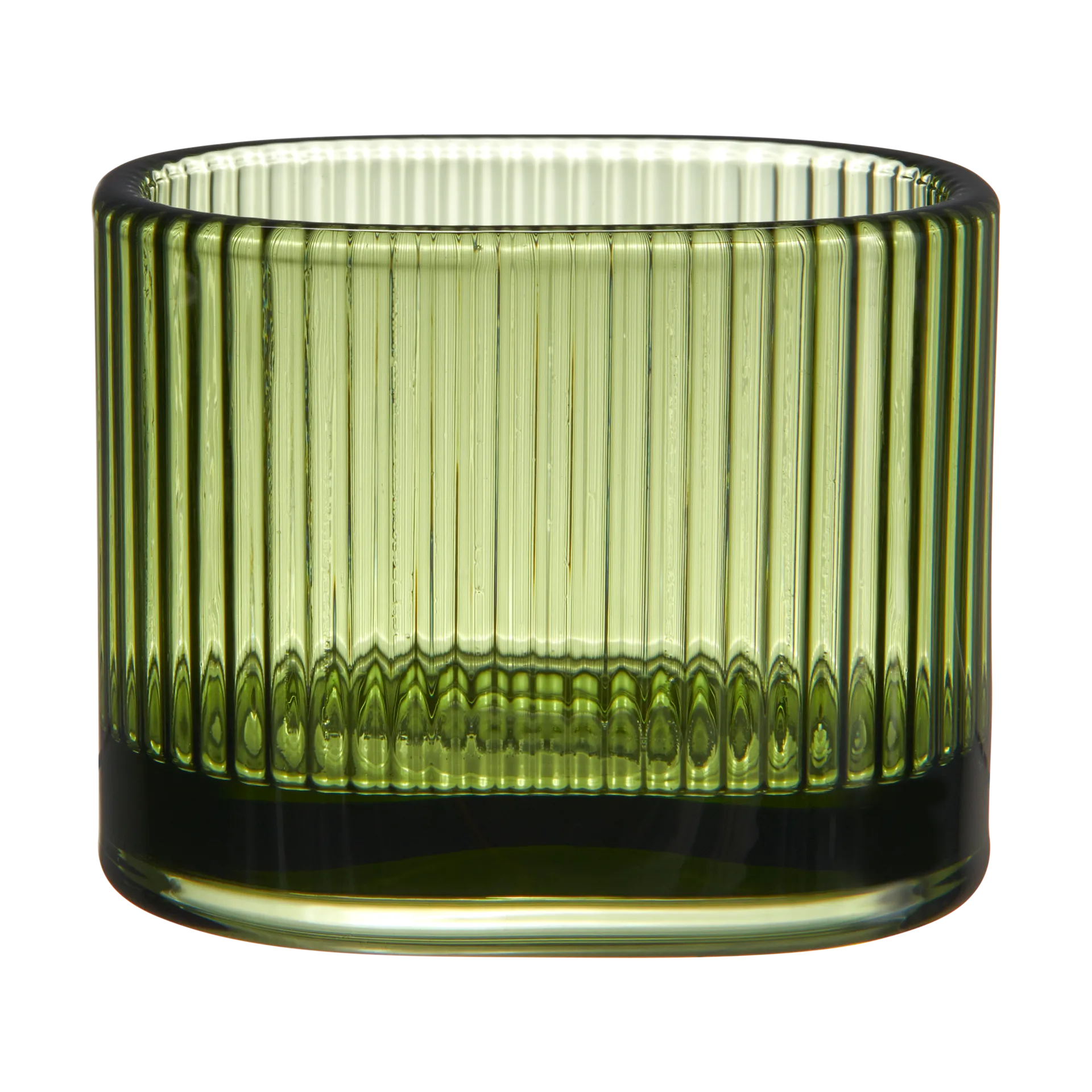 Magica candle holder super ellipse 7 cm, Green Orrefors