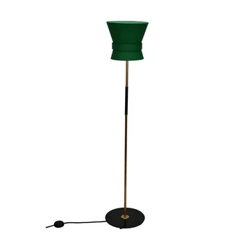 Bow floor lamp - Raw brass-emerald green, small 147 cm - Örsjö Belysning