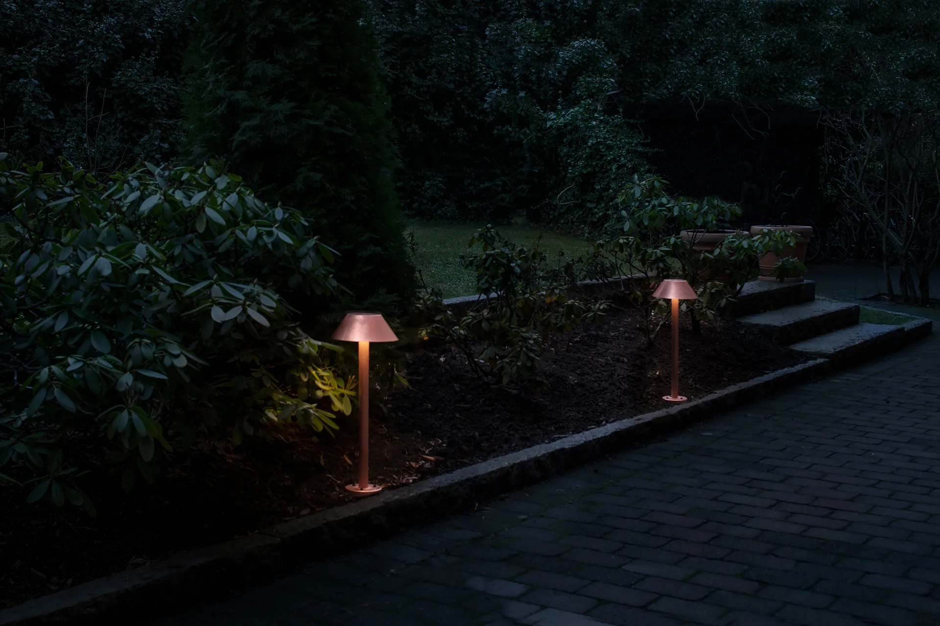 Cake Low outdoor lamp, Copper Örsjö Belysning