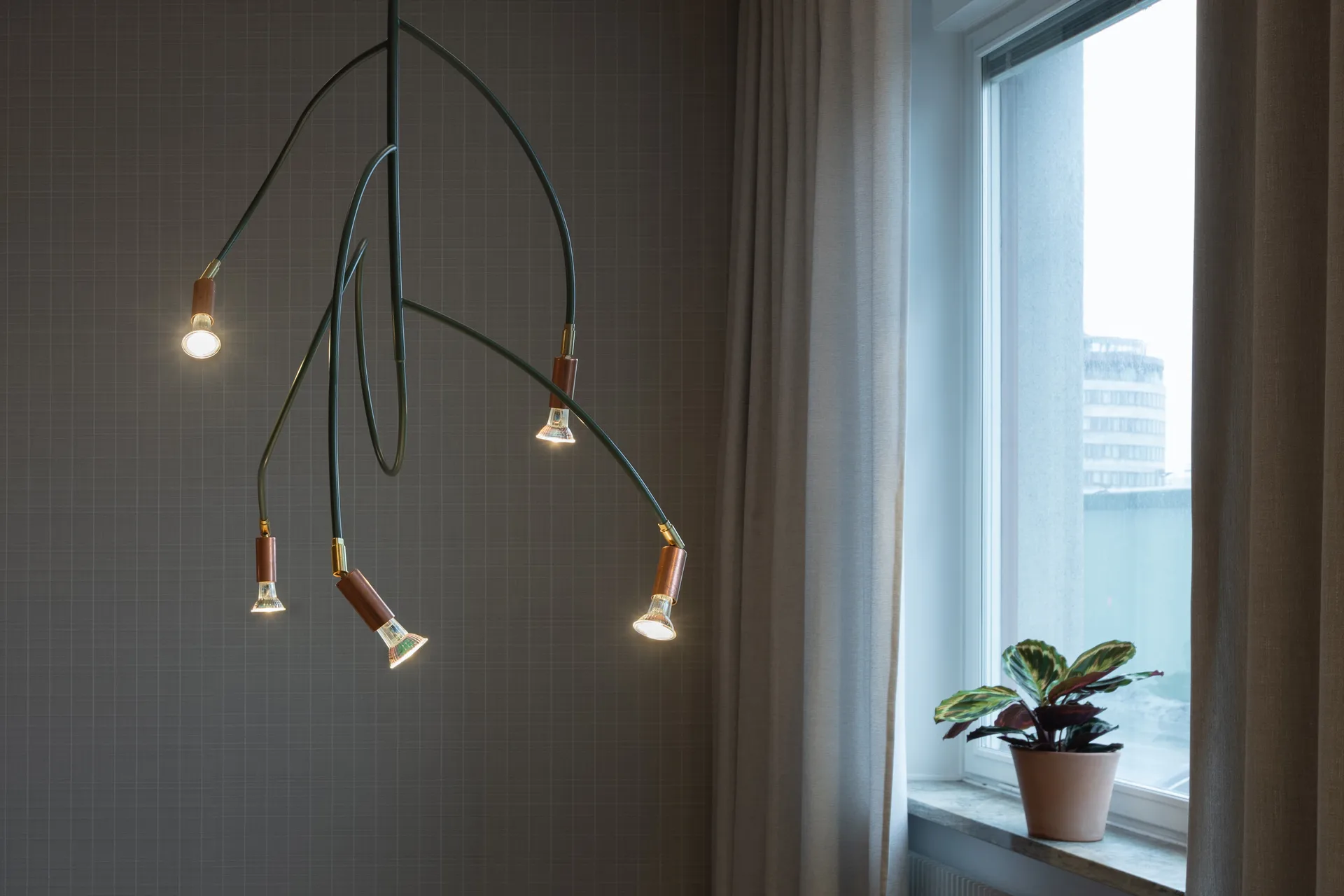 Ranka 5 ceiling lamp, White Örsjö Belysning
