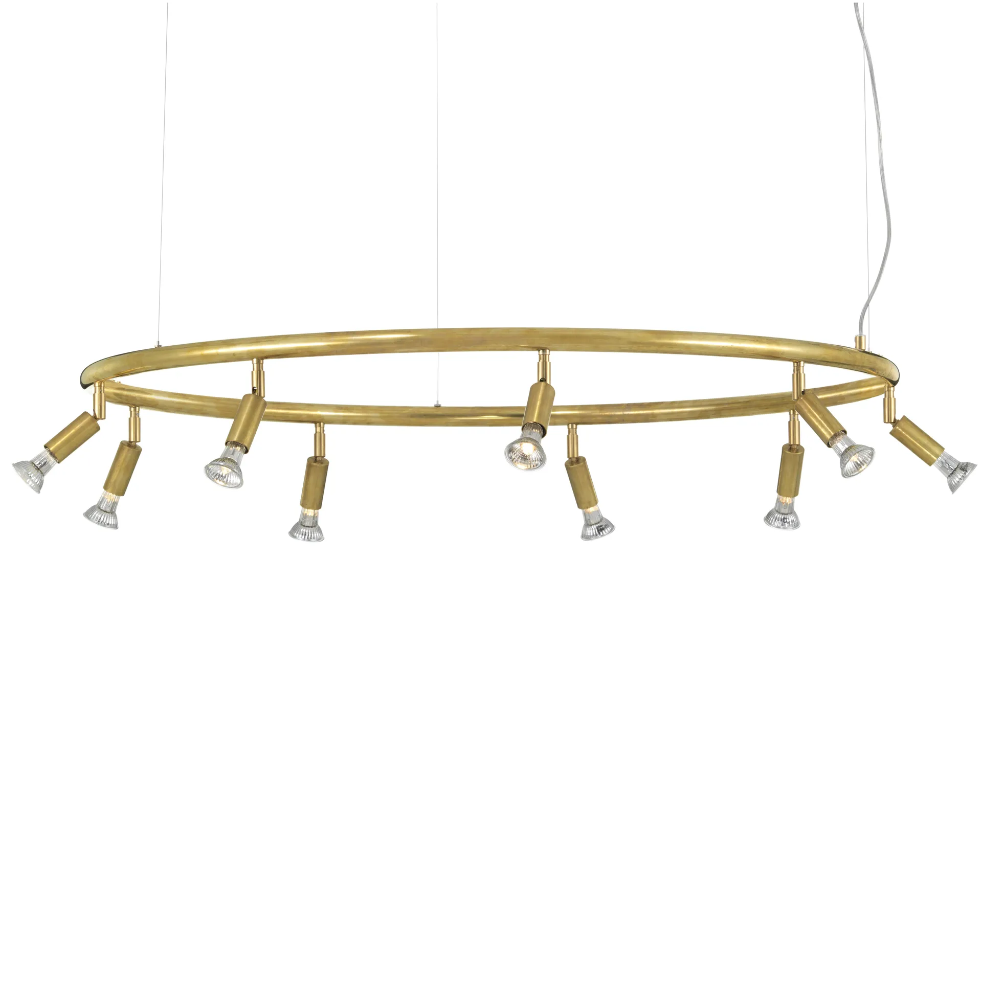 Star 9 round lamp Ø100 cm, rough brass Örsjö Belysning