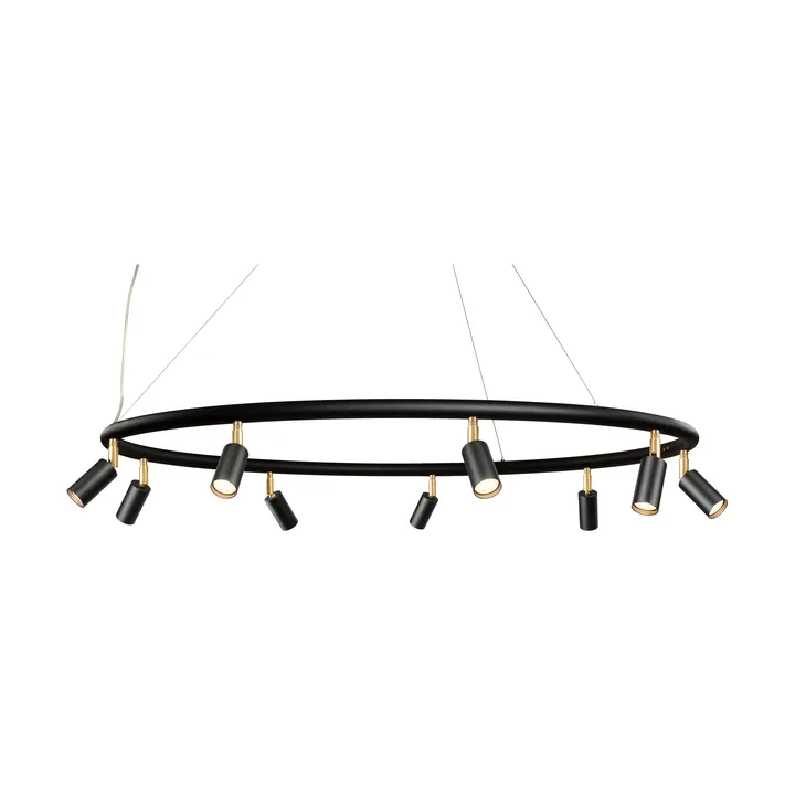 Starlight round wall and ceiling lamp Ø100 cm - Black textured lacquer RAL 9005 - Örsjö Belysning