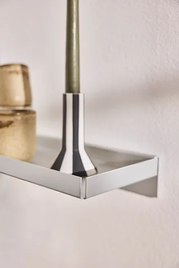 Bakku wall shelf small 16x50 cm - Aluminium - OYOY