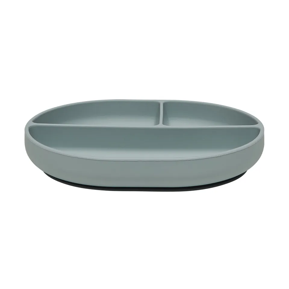 Enkei suction children's plate, Dusty Blue OYOY