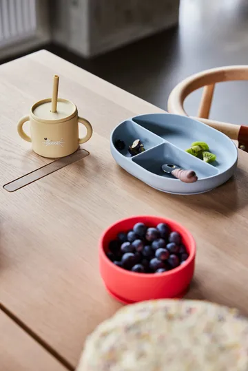 Enkei suction children's plate - Dusty Blue - OYOY