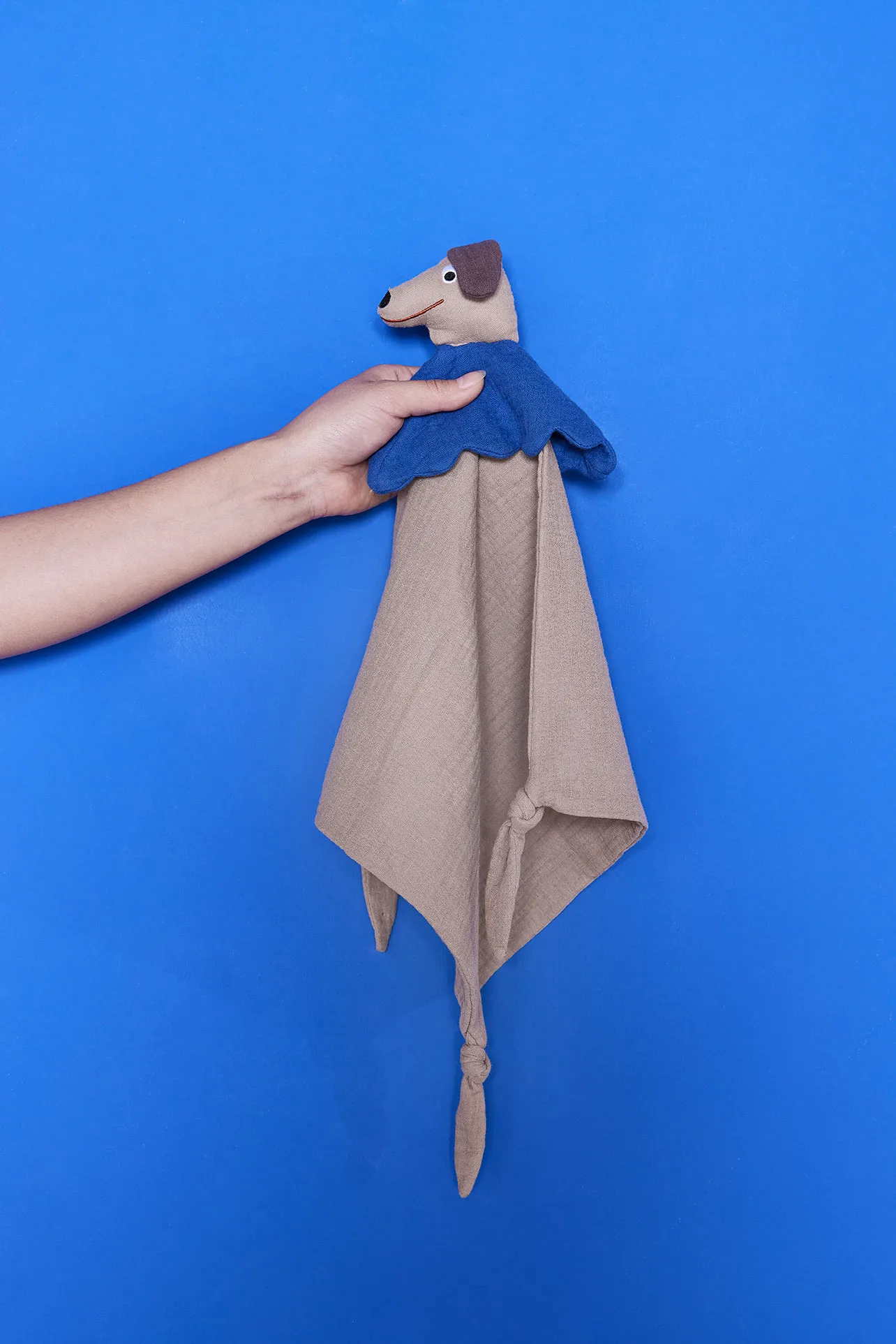 Hunsi Dog baby blanket 40x40 cm, Light brown OYOY