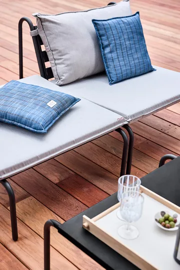 Kyoto outdoor cushion 42x42 cm - Blue - OYOY