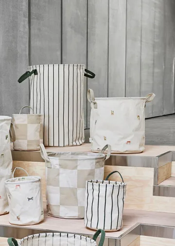 Moira storage basket medium Ø32x32 cm 2 pieces - Multi - OYOY