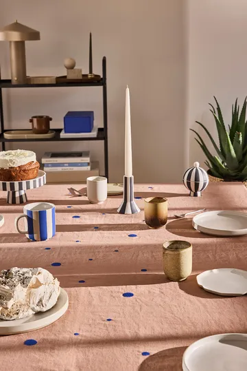 Nori tablecloth 140x200 cm - Terracotta-optic blue - OYOY