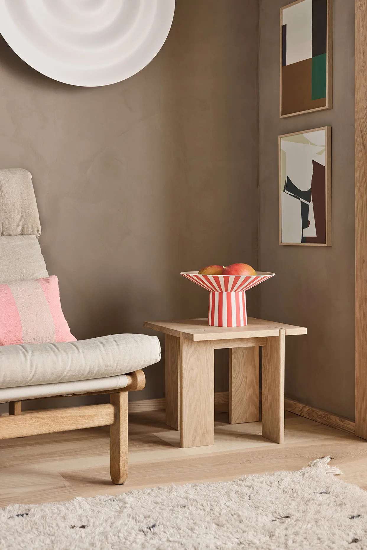 OY Square side table high 45x40x40 cm, Nature OYOY