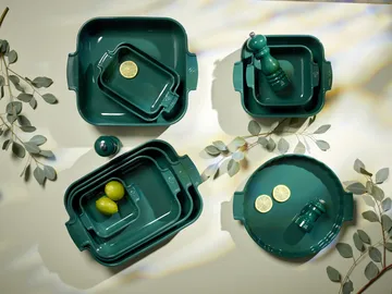 Appolia ceramic dish 18x21 cm - Forest green - Peugeot