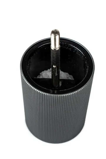 Line Dark salt mill 12 cm - Wood-aluminum - Peugeot