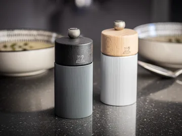 Line Dark salt mill 12 cm - Wood-aluminum - Peugeot