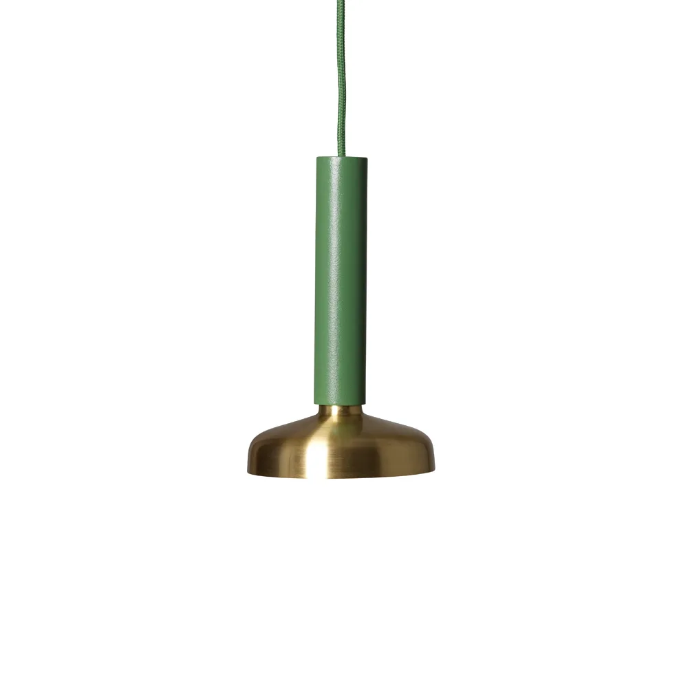 Blend 9 pendant, Green/brass, led Pholc