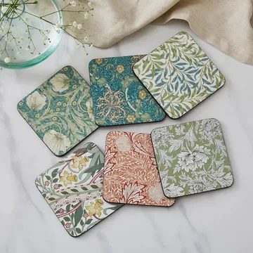 Morris & Co Pimpernel coasters 6-pack - Green, blue - Pimpernel