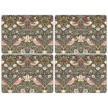 Strawberry Thief Placemats 30x40 cm 4 pack - Brown - Pimpernel