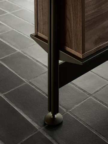 Pira G2 shelving system F C B Black/Walnut 256–264 cm - Pira