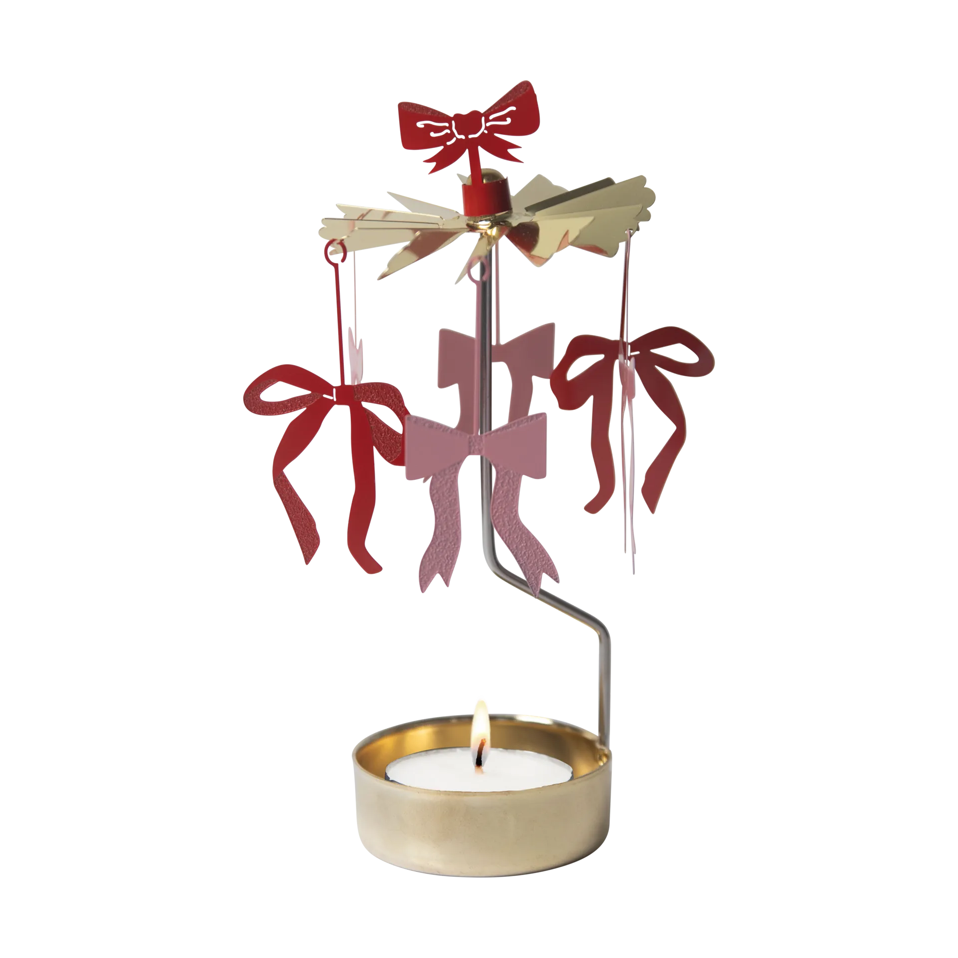 Bow angel chime, Gold-red-pink Pluto Design