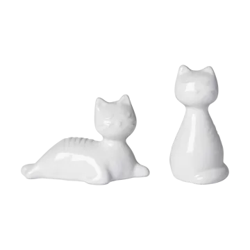 Cat salt & pepper mills - White - Pluto Design