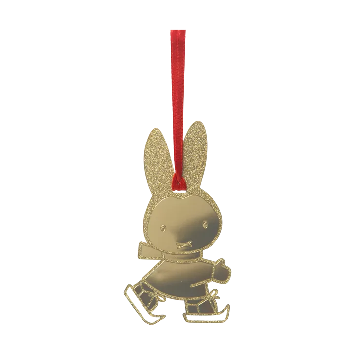 Miffy skating decoration hanger - Gold - Pluto Design