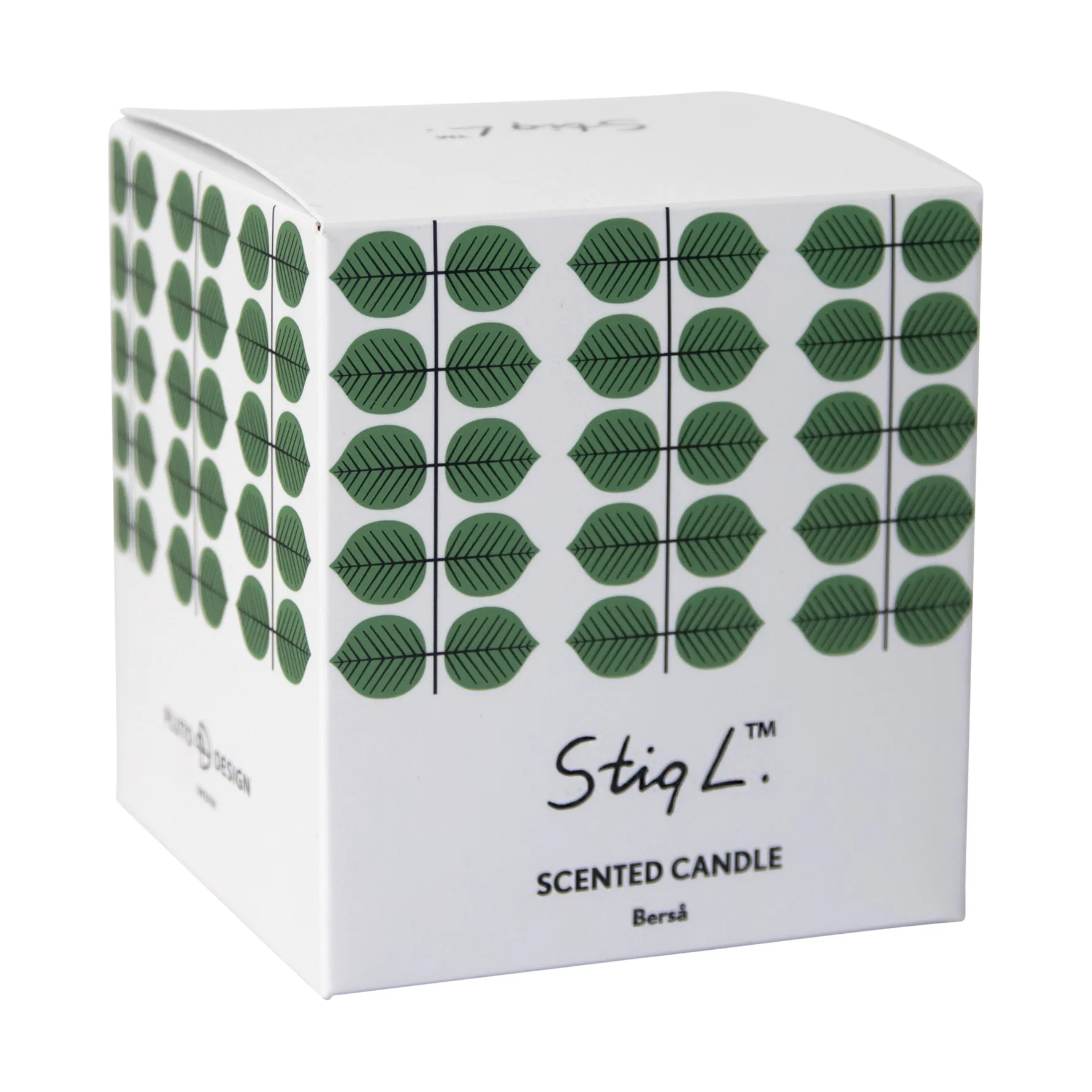 Stig L Berså scented candle, Frosted glass-gold Pluto Design