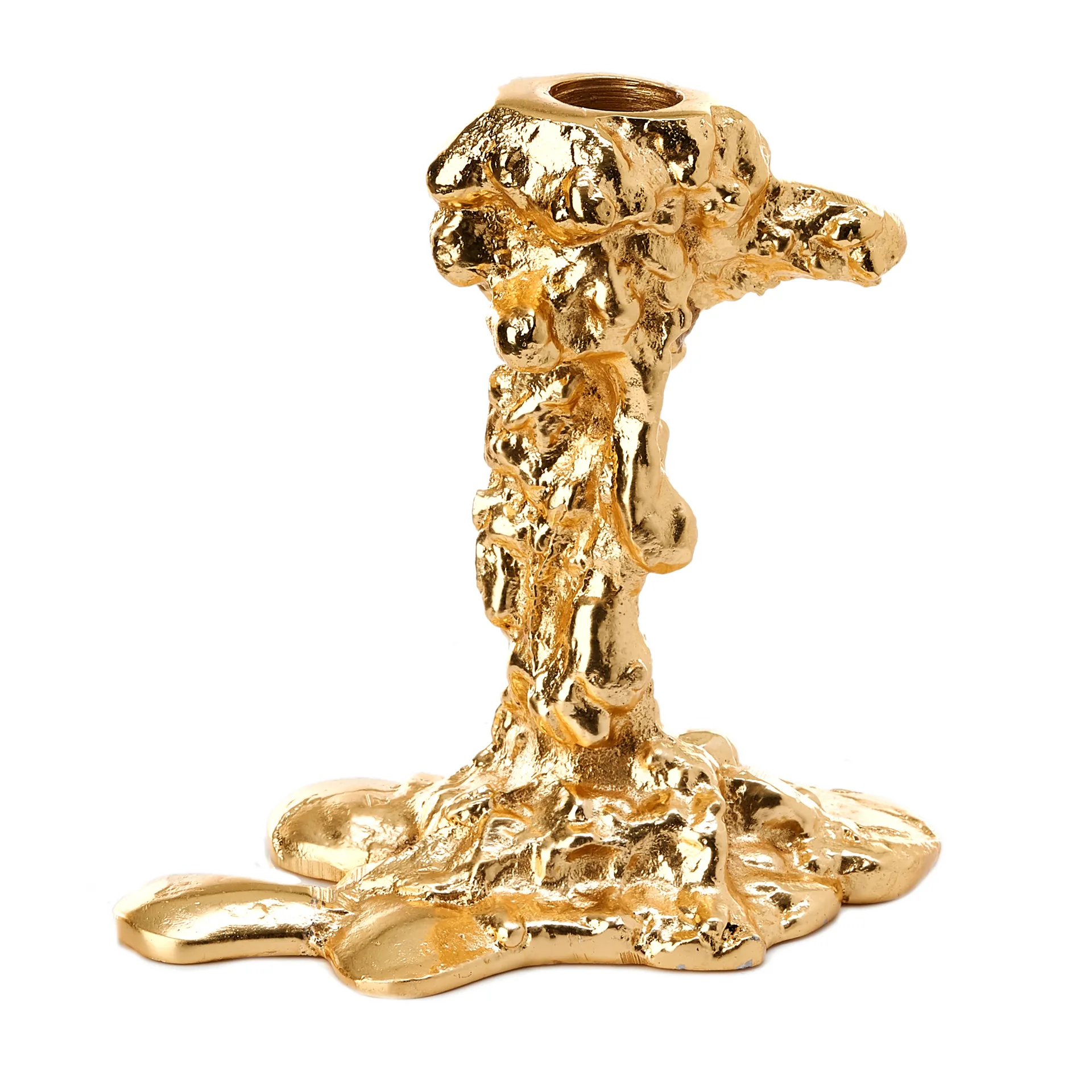 Drip candlestick 14 cm, Gold POLSPOTTEN
