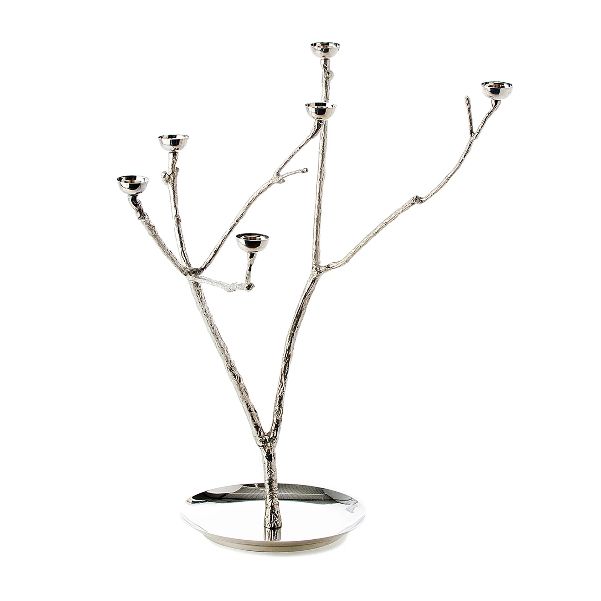 Twiggy candlestick L 65 cm, Silver POLSPOTTEN