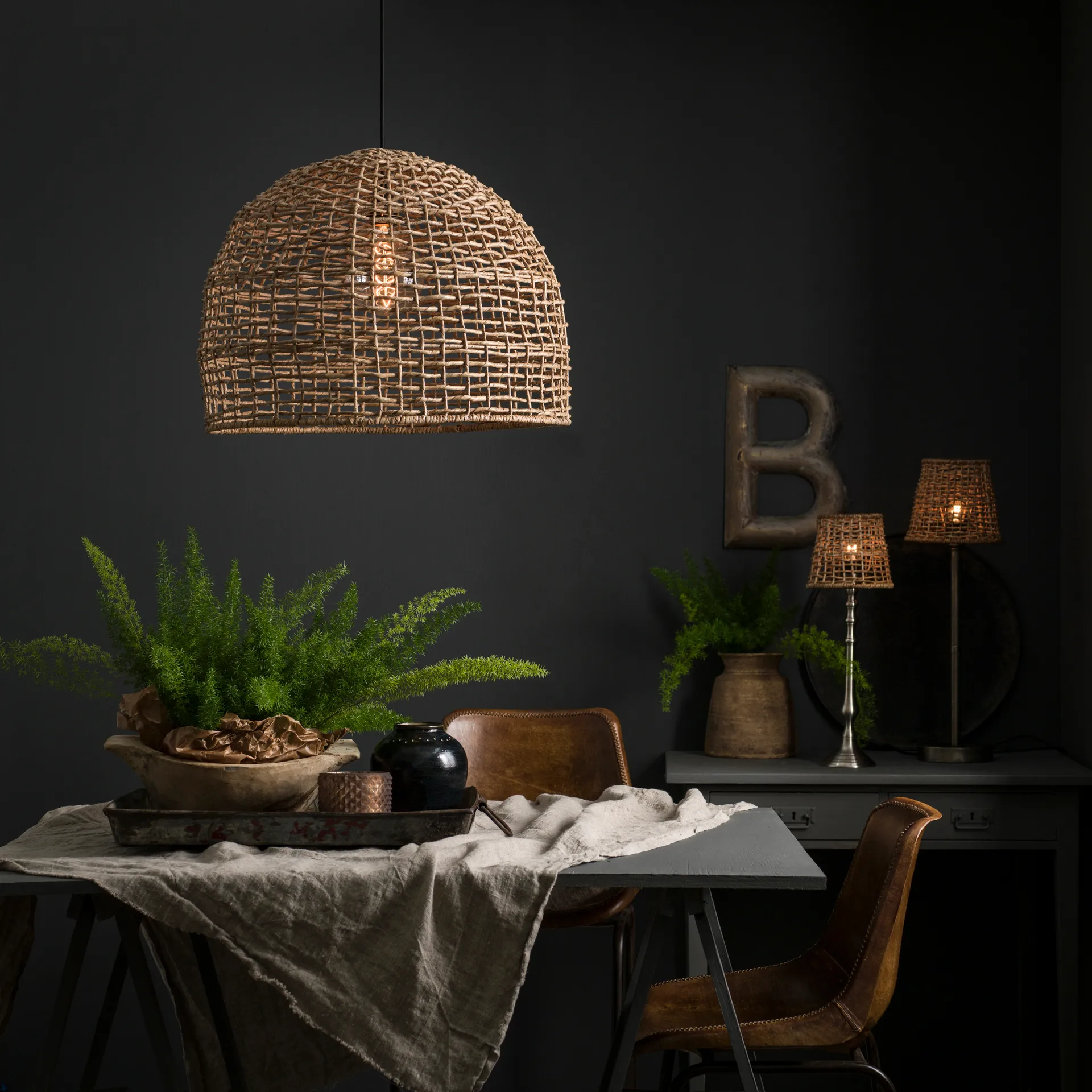 Cebu ceiling lamp Ø57 cm, Natural PR Home