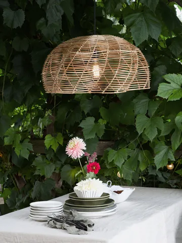 Mayla outdoor pendant lamp - Natural, Ø53x32 cm - PR Home